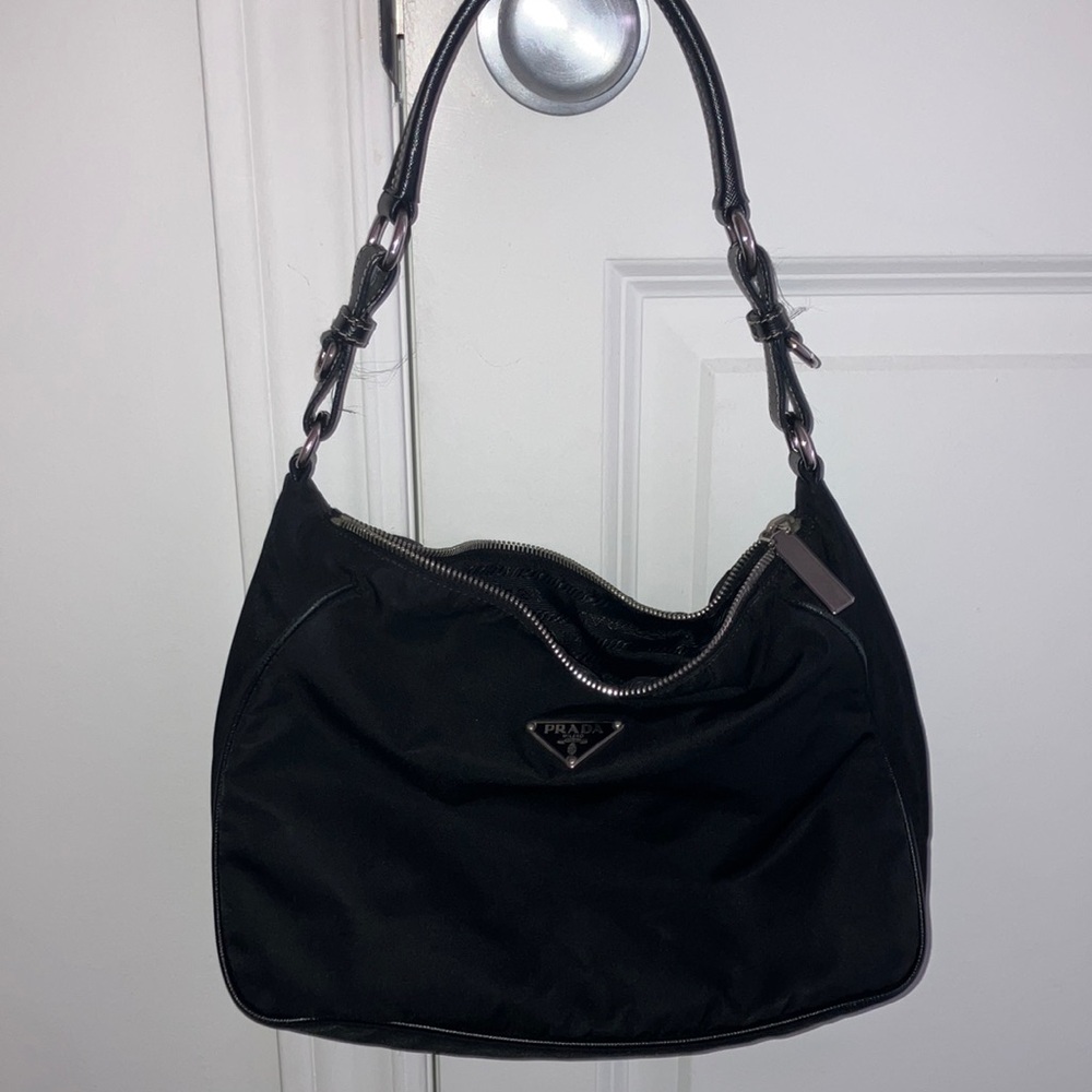 Authentic Prada Black nylon Bag inside tear - Picture 2 of 15